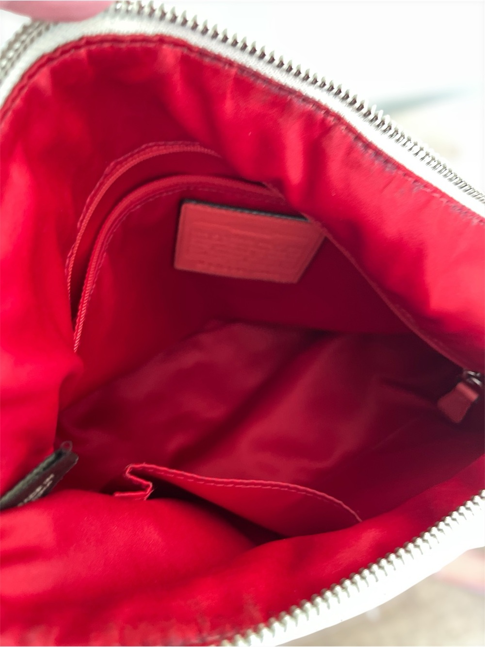 Coach Poppy Coral/Cream crossbody shoulder bag - Picture 5 of 13